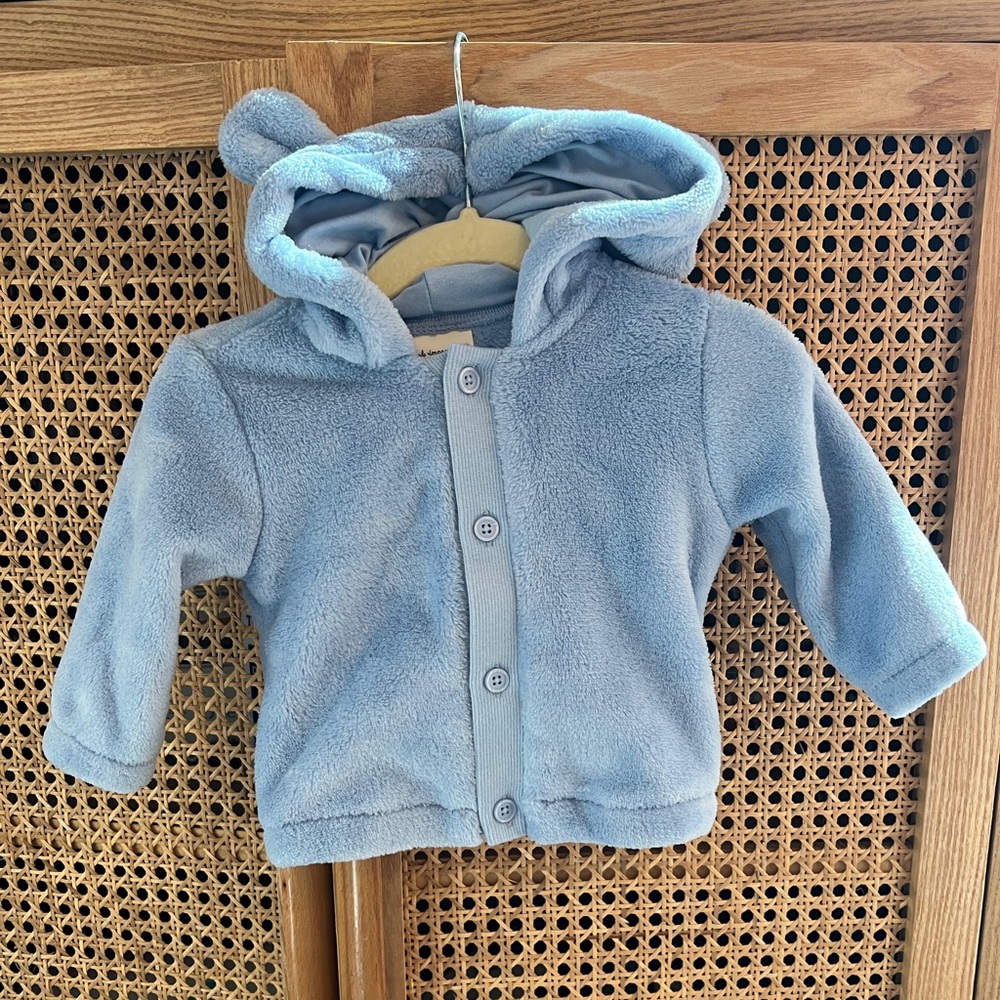 NWT Light Blue Baby Hooded Fleece Jacket